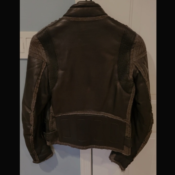 Lanvin leather and wool leather jacket - Picture 2 of 9